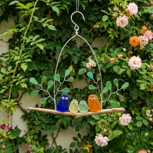 🌈Seaglass Rainbow Birds